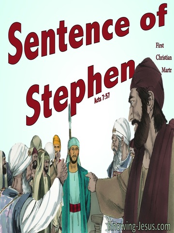 Acts 7:57 Sentence of Stephen (white)